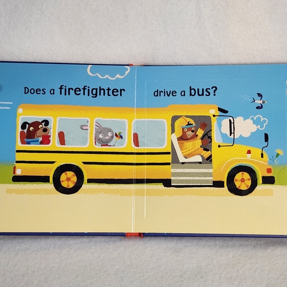 Randomhouse Kids, Does Firefighter Fly A Rocket? Lift The Flap Book. - Picture 2 of 6